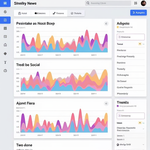 Renkli sosyal medya panosu