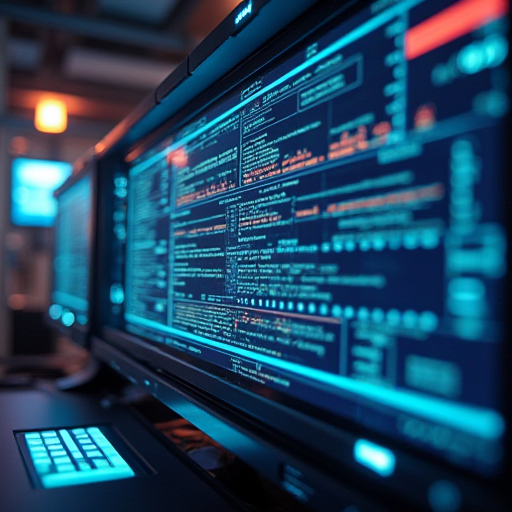 Geleceğe yönelik bir bilgisayar ekranı