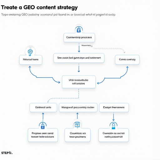 GEO içerik stratejisi oluşturma adımlarını gösteren bir diyagram