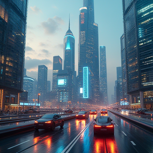 Gelecekteki şehir manzarası