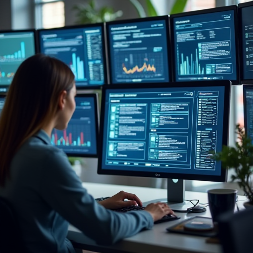 Bir kişinin bilgisayar üzerinde içerik düzenlediği resim