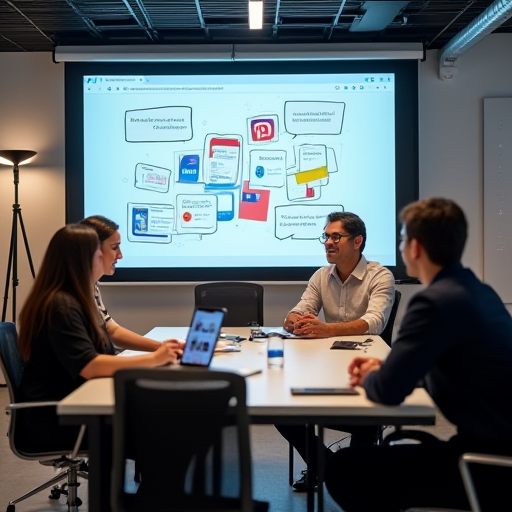 Team brainstorming social media content ideas