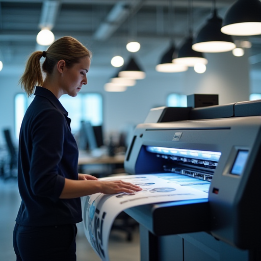 Hars Digital Matbaa teknisyeni baskı işlemi sırasında